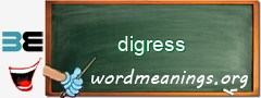 WordMeaning blackboard for digress